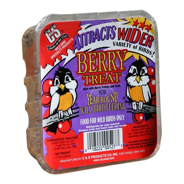 C&S Products C&S Products Berry Treat Assorted Species Beef Suet Wild Bird Food 11.75 oz 12527